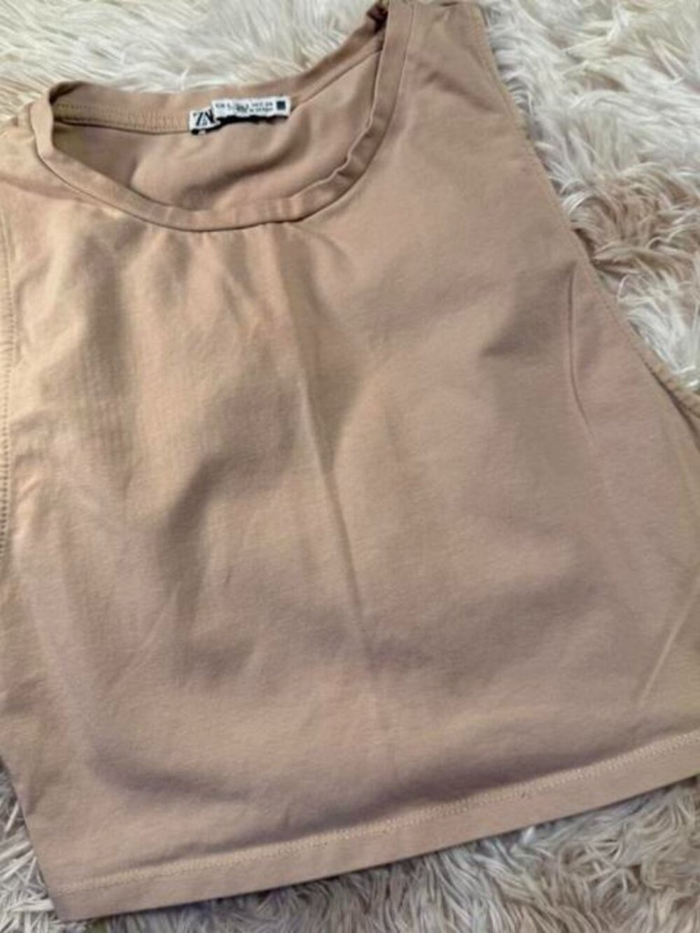 ZARA Tan crop top